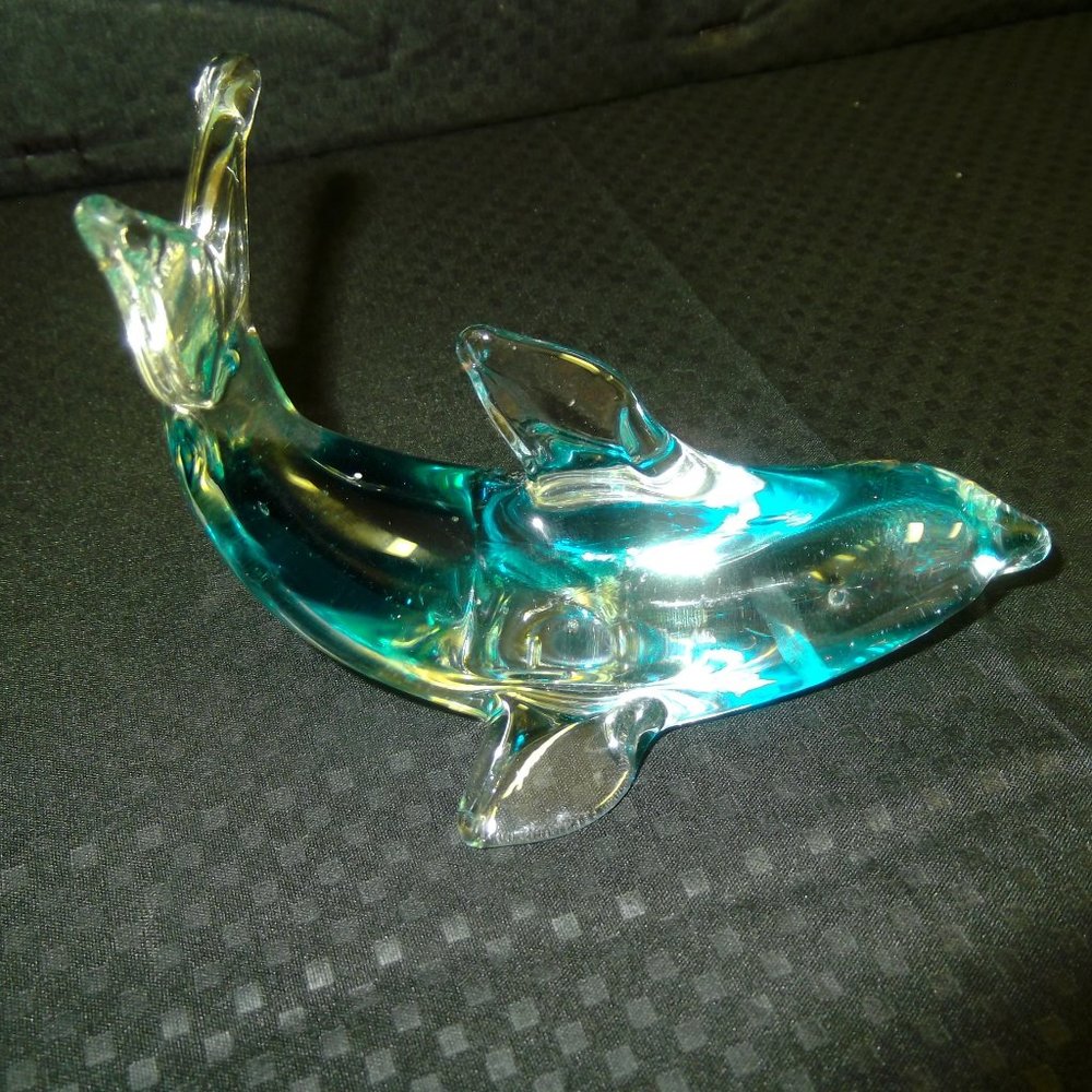 Blue Dolphin Art glass